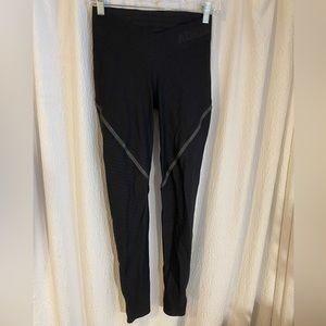 Adidas techfit compression black and gray workout leggings